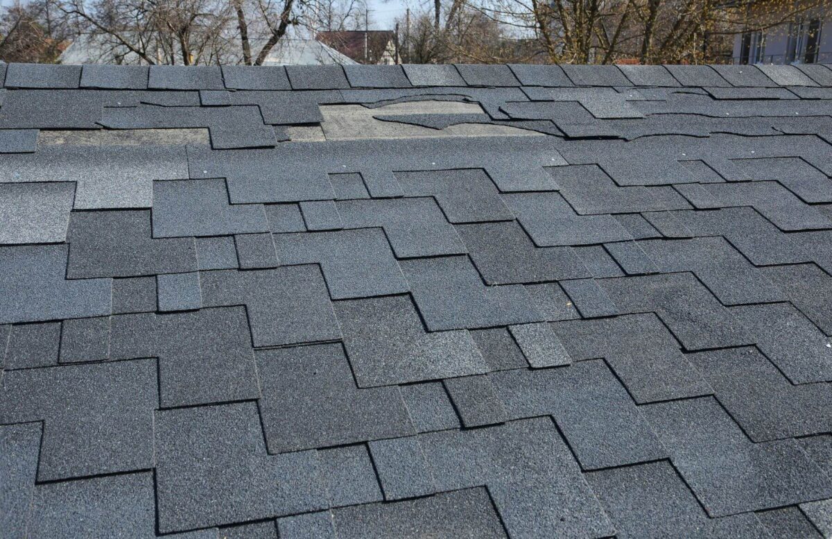 wind damage roof shingles