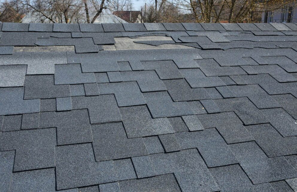wind damage roof shingles