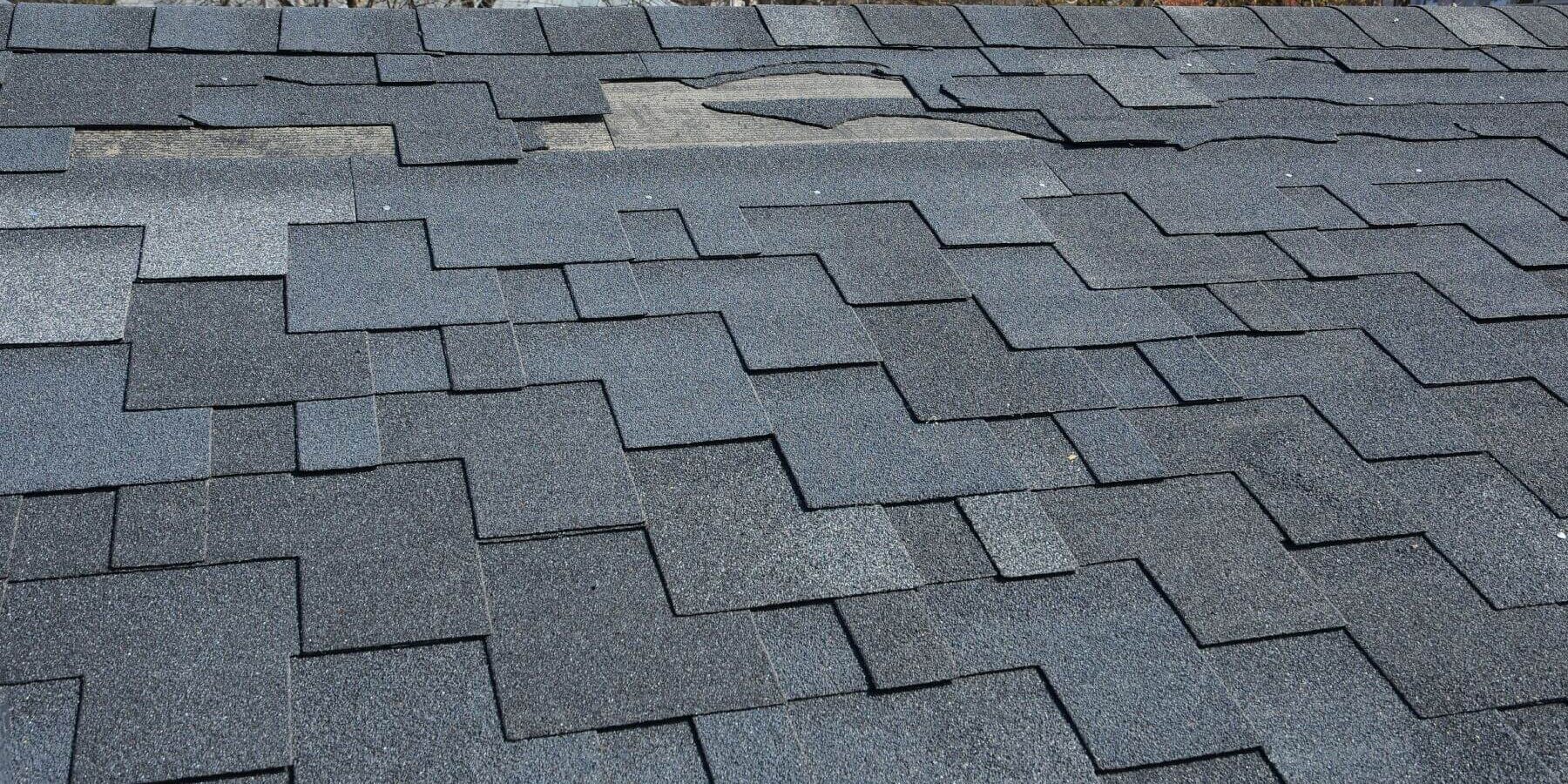 wind damage roof shingles